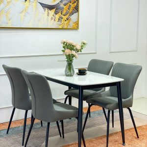 Bộ Bàn Ăn 4 Ghế Royal Chân Côn - BA4RO