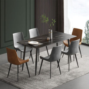Bộ Bàn Ăn 6 Ghế Nelson Mặt Đá Ceramic