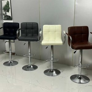 Ghế Bar CARO Mặt Đệm Vuông Đế Mâm Cố Định