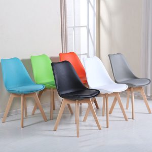 Ghế Eames Nhựa Mặt Đệm Chân Gỗ