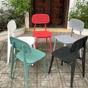Ghế Nhựa Đúc Bunny Tựa Lỗ Giả Mây