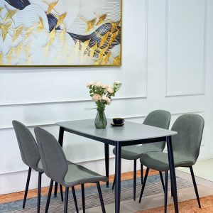 Bộ Bàn Ăn Mặt Đá 4 Ghế Nordic Nhập Khẩu - BA4ND